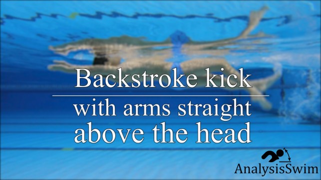 фото для Backstroke Kick with arms straight above the head