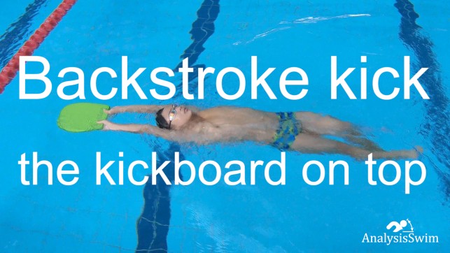 фото для Backstroke kick the kickboard on top