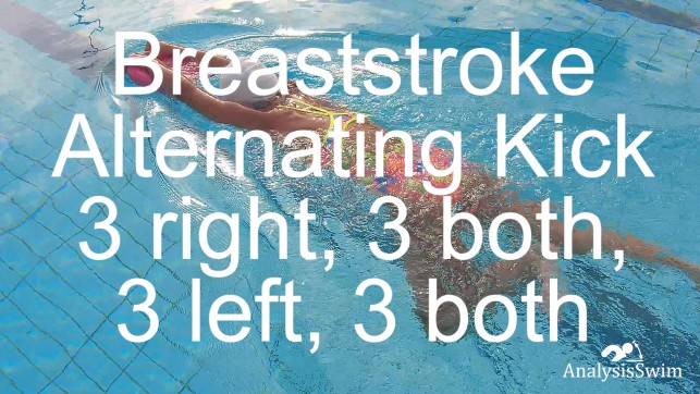 фото для Breaststroke Alternating Kick 3 left 3 both 3 right 3 both