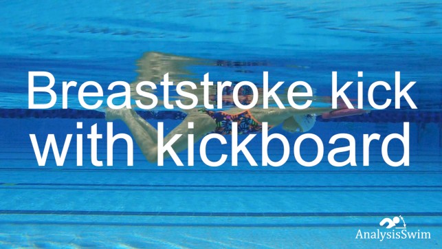 Breaststroke kick with kickboard