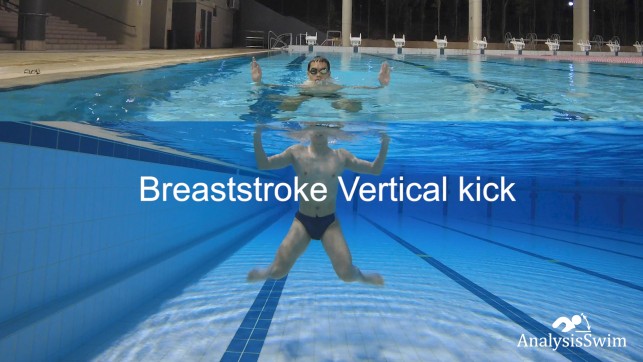 Breaststroke vertical kick 