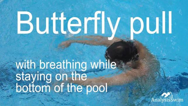 фото для Butterfly pull with breathing while staying on the bottom of the pool