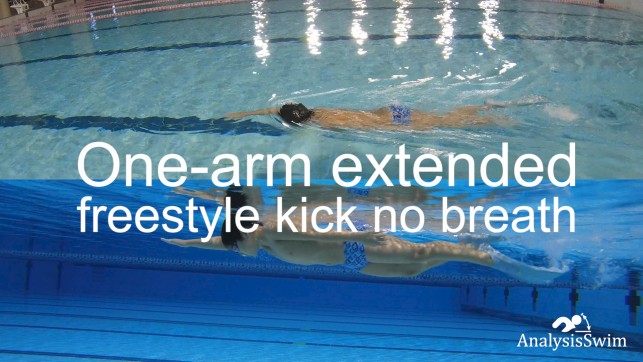 One-arm extended freestyle kick no breath